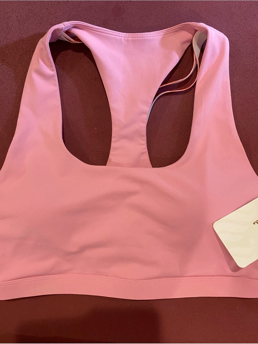 New with Tag Fabletics Pink Strappy Racerback Sports Bra -Kessler